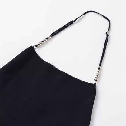 Backless Adjustable Metal Ball Slim Shoulder Top | Tajstylo
