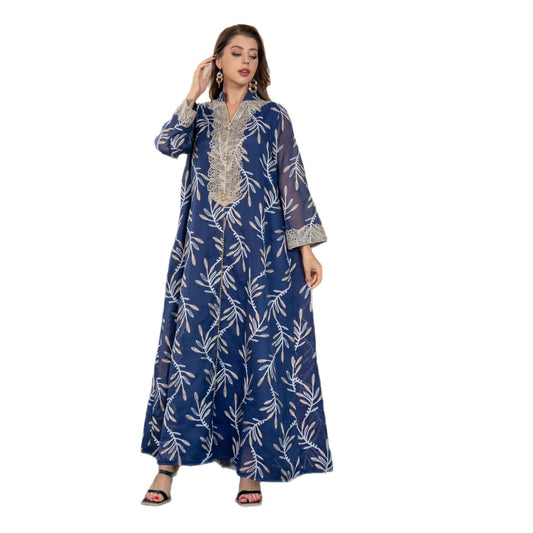 Mesh Embroidered Loose Dress | Tajstylo