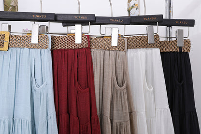Belt Double Pocket Skirt | Tajstylo