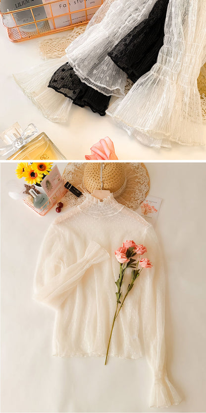 Transparent Korean Lace Blouse | Tajstylo