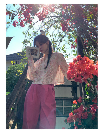 Floral Long Sleeve Shirt | Tajstylo
