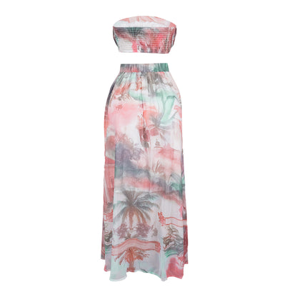 Casual Printed Two-Piece Set | Tajstylo