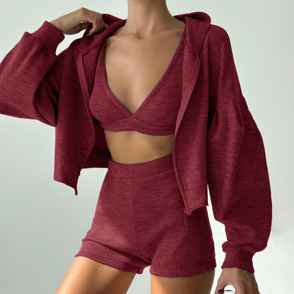 Zipper Hooded Suit for Women | Tajstylo