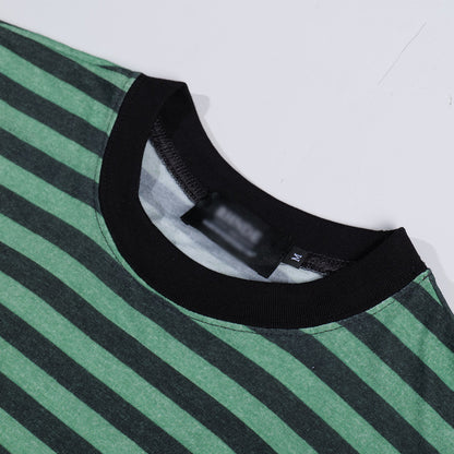 Loose Striped Round Neck Shirt | Tajstylo