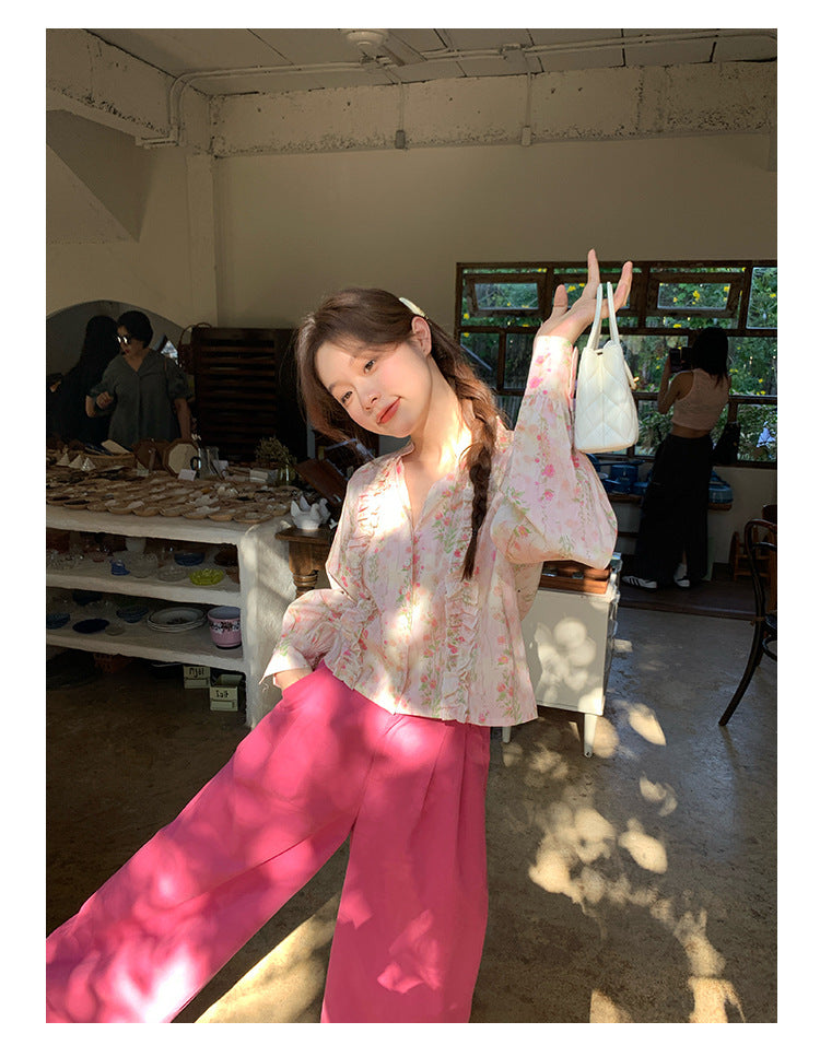 Floral Long Sleeve Shirt | Tajstylo