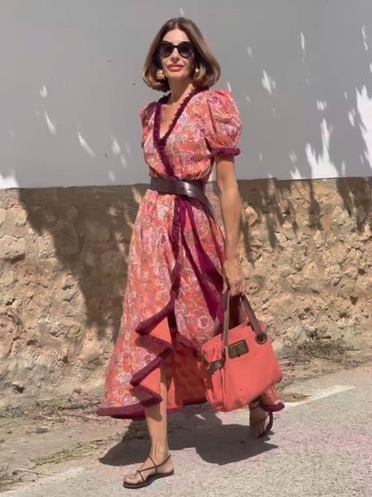 Bohemian Elegant Midi Dress | Tajstylo
