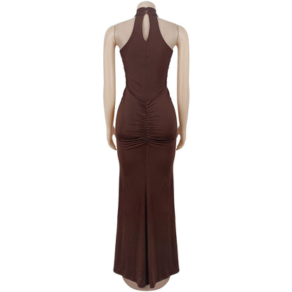 Fitted Sequin Velvet Split Dress | Tajstylo