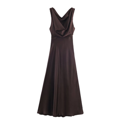 Elegant Silk Flute Dress | Tajstylo
