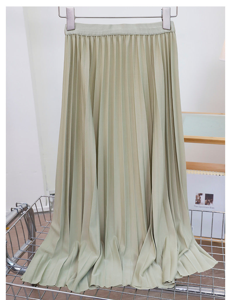 Solid Pleated Skirt for Women | Tajstylo
