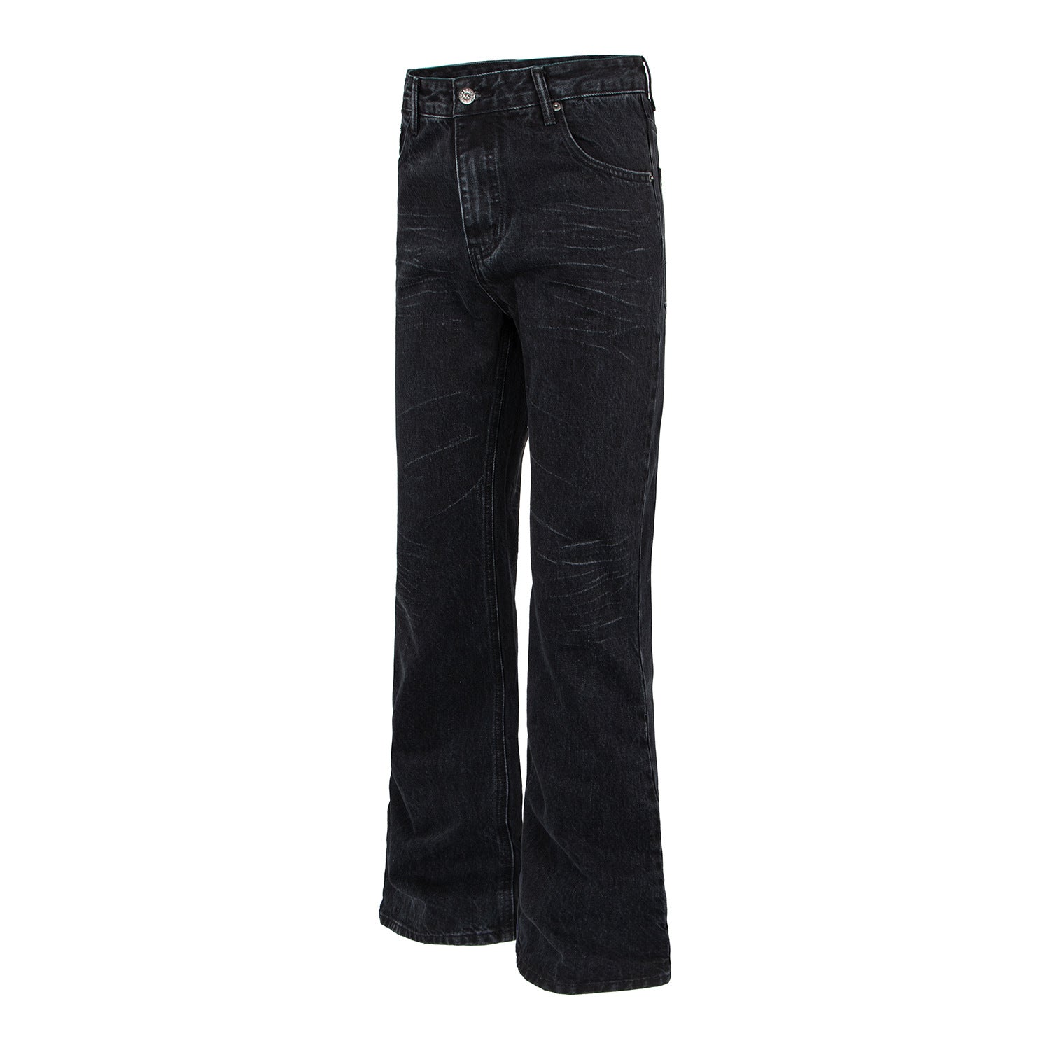 Woman wearing Washed Cat Eye Tapered Fit Pants in a street setting