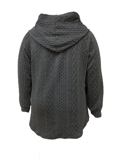 Solid Color Loose Zip Hoodie | Tajstylo