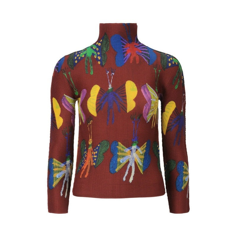 Woman wearing Miyake Pleated Corset Top in a stylish setting