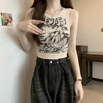Cartoon Print Camisole Top | Tajstylo