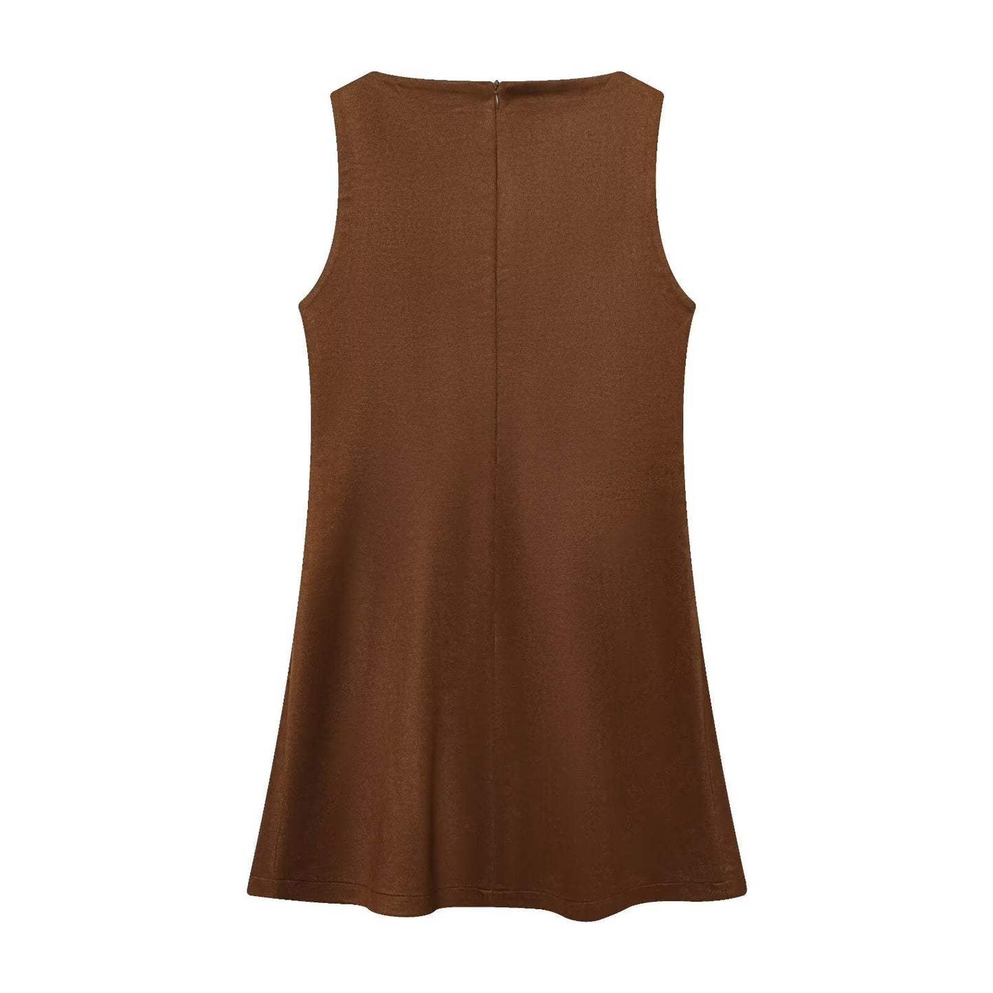 Sleeveless High Waist Short Dress | Tajstylo