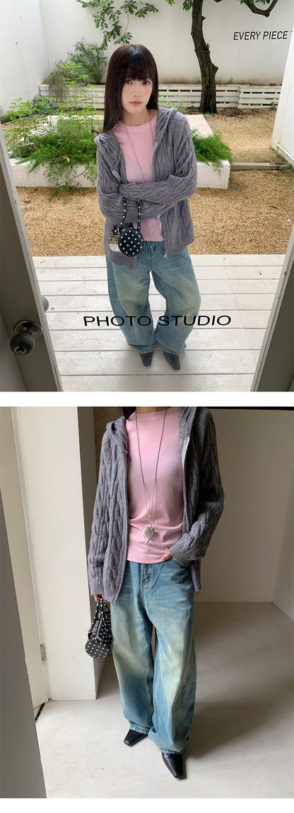 Deconstructed Wide Leg Denim Pants | Tajstylo