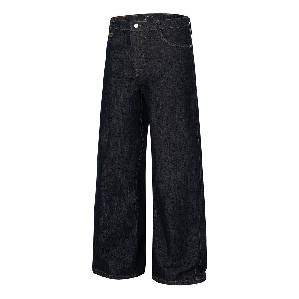 Original Color Denim Straight Leg Pants | Tajstylo