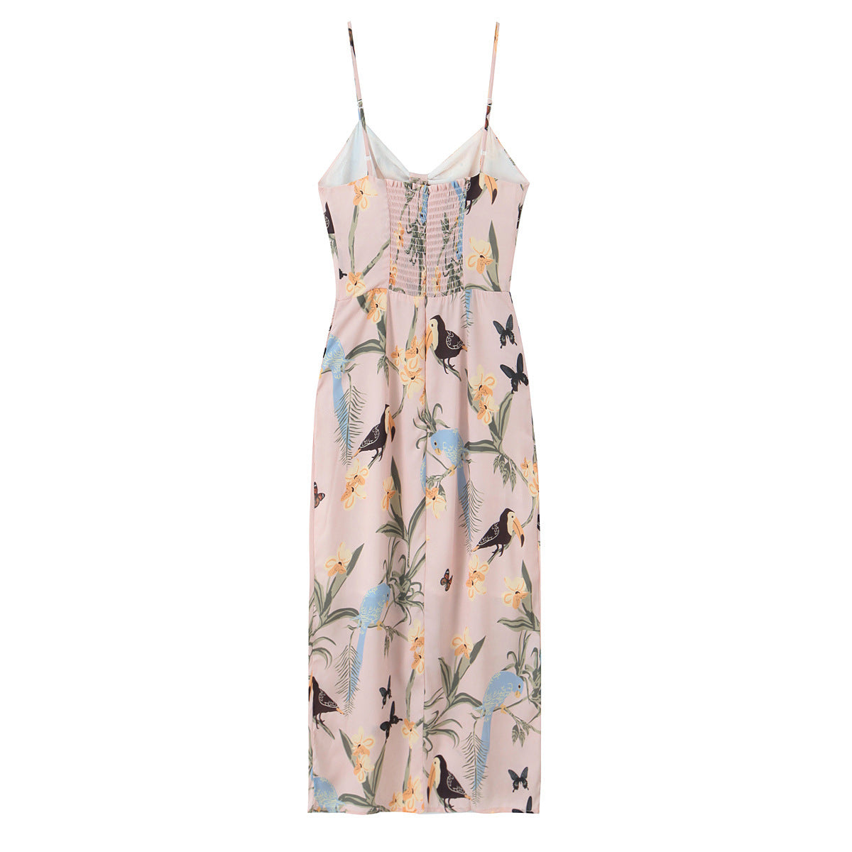 Floral Print Split Suspender Dress | Tajstylo