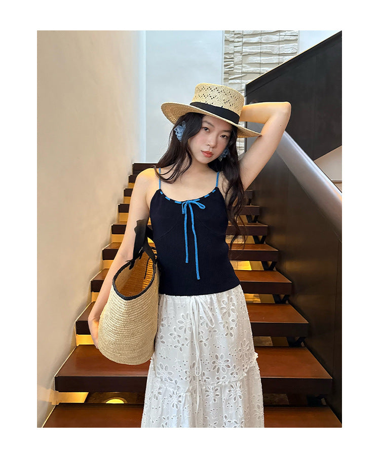 Lace-Up Strap Vest for Women | Tajstylo