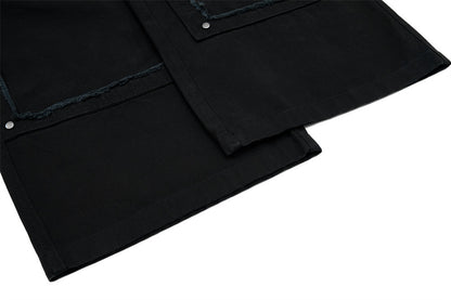 Fake Two Piece Spliced Denim Wide Leg Pants | Tajstylo