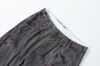 Distressed Dyed Wide Leg Jeans | Tajstylo