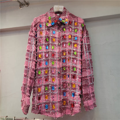 Colorful Studded Tassel Blouse | Tajstylo