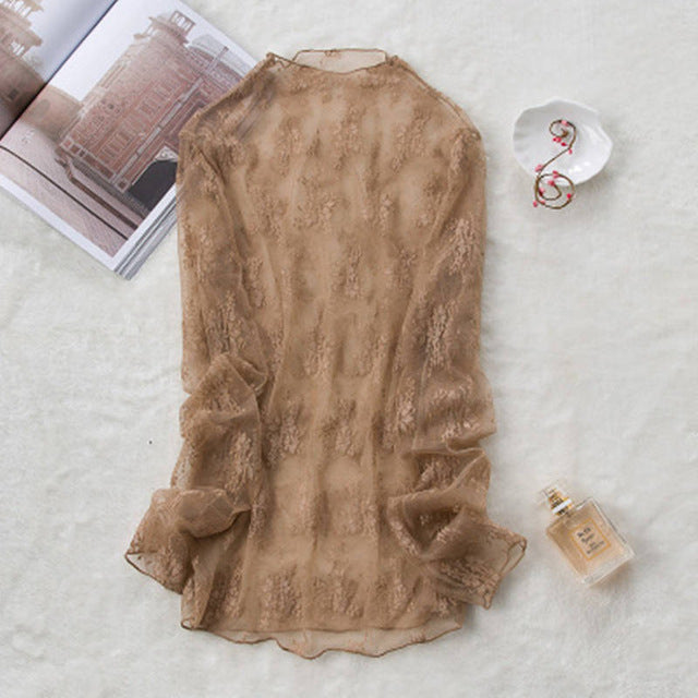 Transparent Korean Lace Blouse | Tajstylo