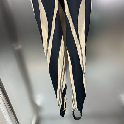 Color Block Mesh Splicing Leggings | Tajstylo