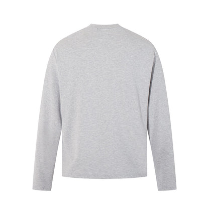Half Open Collar Long Sleeve Tee | Tajstylo
