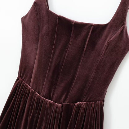 Velvet Corset Style Dress | Tajstylo