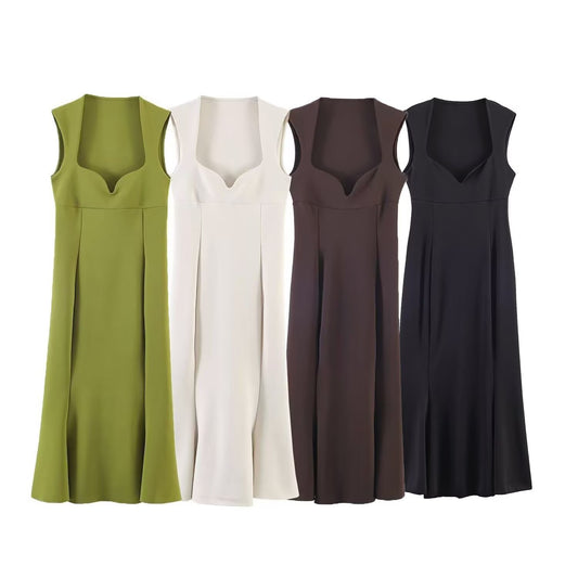 Elegant Warm Patterned Vest Dress | Tajstylo