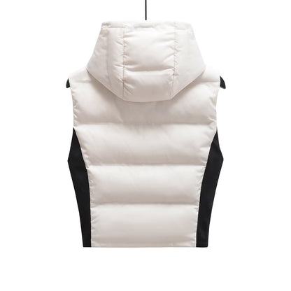 Street Laminated Hooded Vest Jacket | Tajstylo