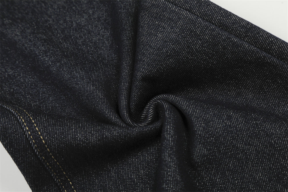 Splicing Denim Straight Leg Pants | Tajstylo
