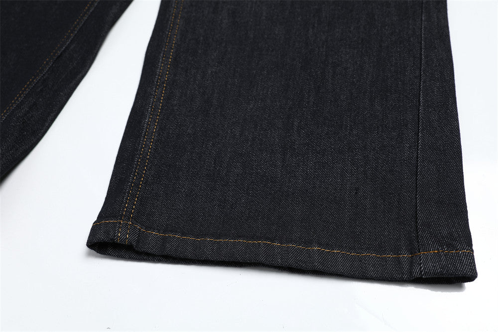 Original Color Denim Straight Leg Pants | Tajstylo