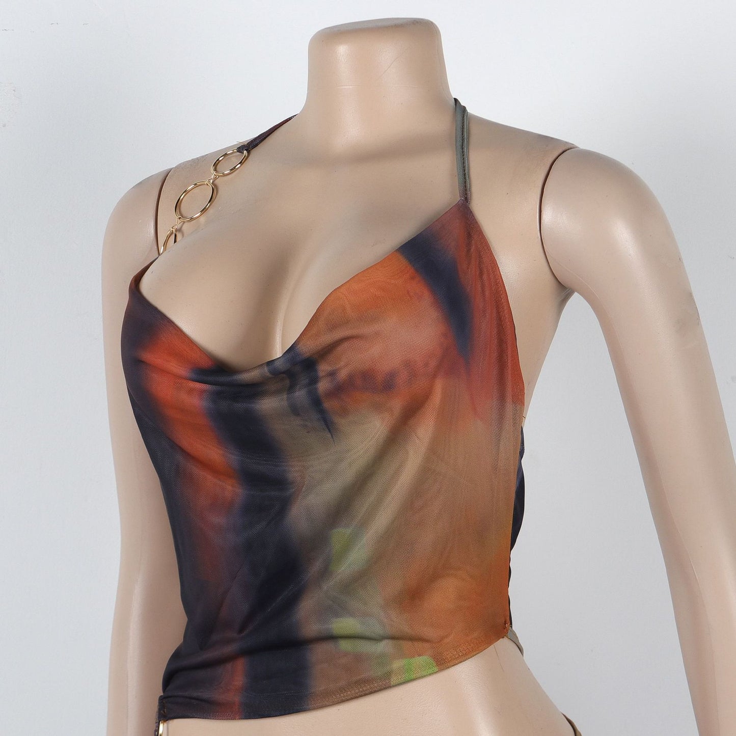 Flattering Mesh Printed Jumpsuit | Tajstylo
