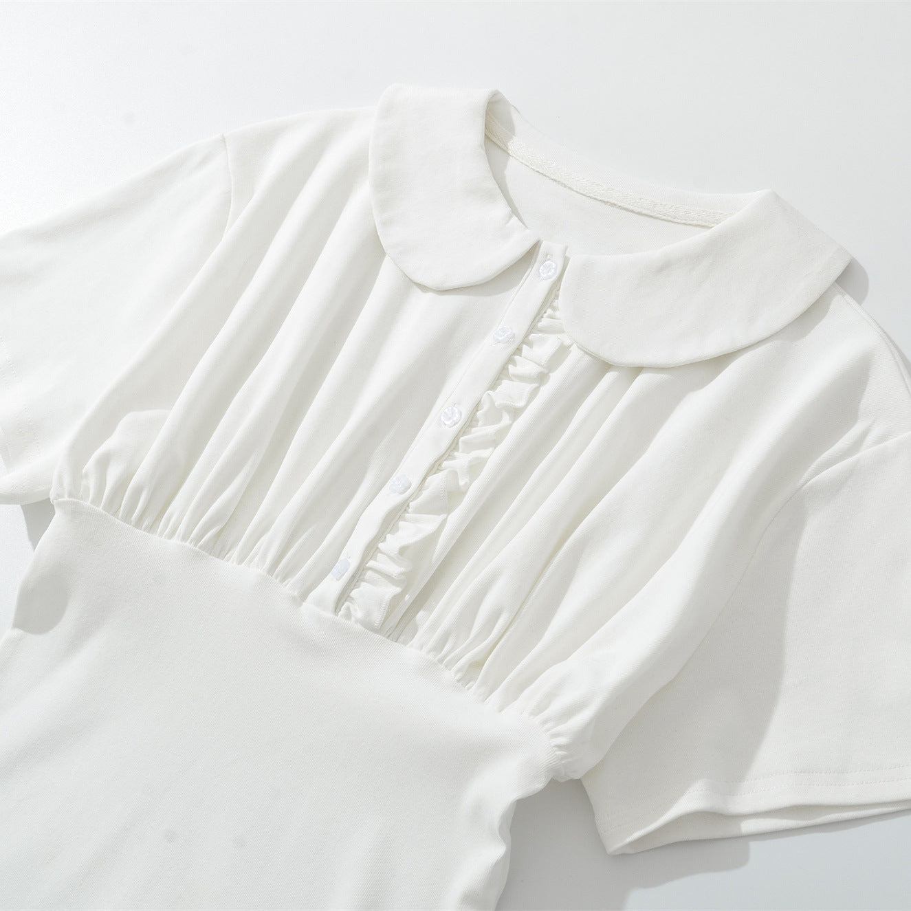 Lotus Leaf Edge Mini Dress | Tajstylo