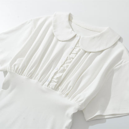 Lotus Leaf Edge Mini Dress | Tajstylo