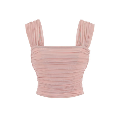 Wrinkled Camisole Vest | Tajstylo