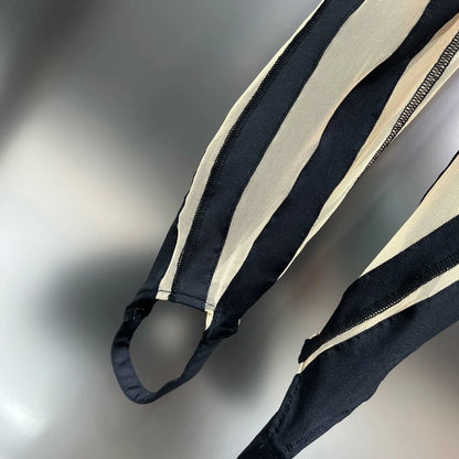 Color Block Mesh Splicing Leggings | Tajstylo