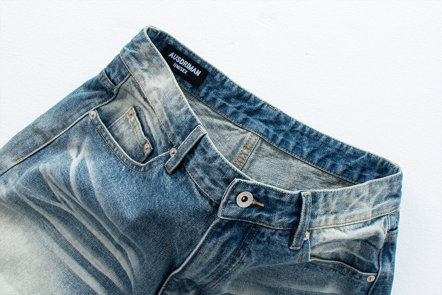 Vintage Distressed Straight Leg Denim Pants | Tajstylo