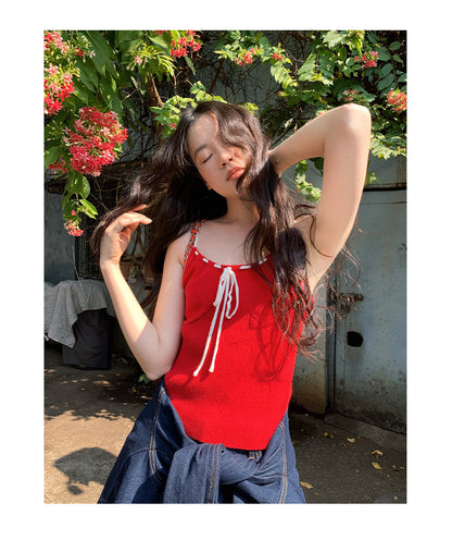 Lace-Up Strap Vest for Women | Tajstylo