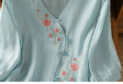 Embroidered Shirt Top for Women | Tajstylo