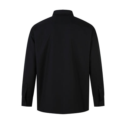 Loose Open Front Long Sleeve Shirt | Tajstylo