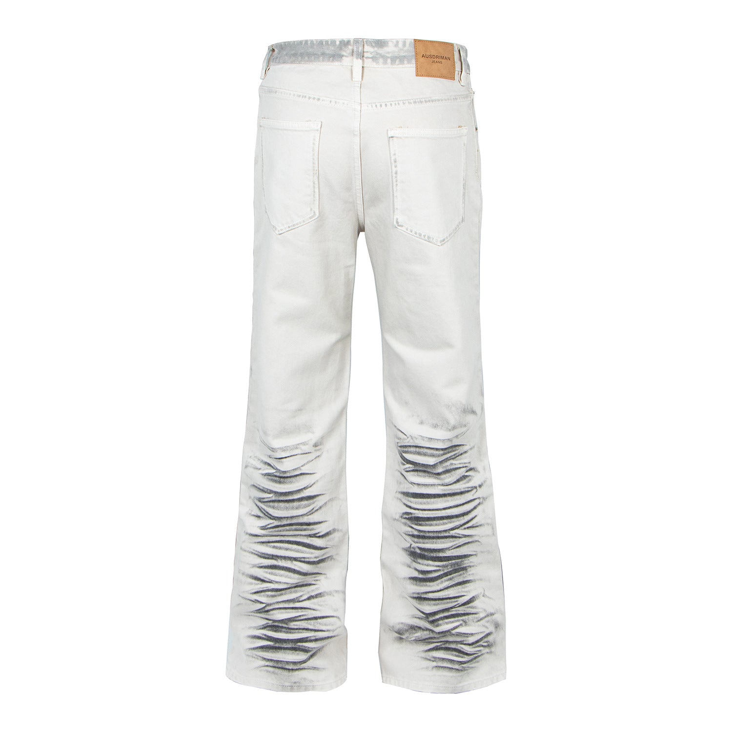 Woman wearing Distressed Flared Denim Pants in a casual setting