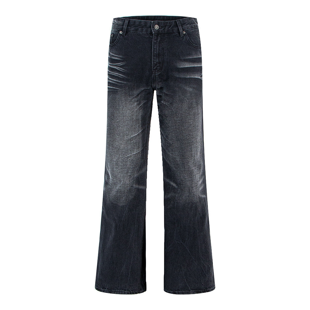 Distressed Cat Whisker Straight Leg Jeans | Tajstylo