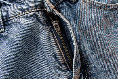 Oversized Straight Leg Washed Denim Pants | Tajstylo