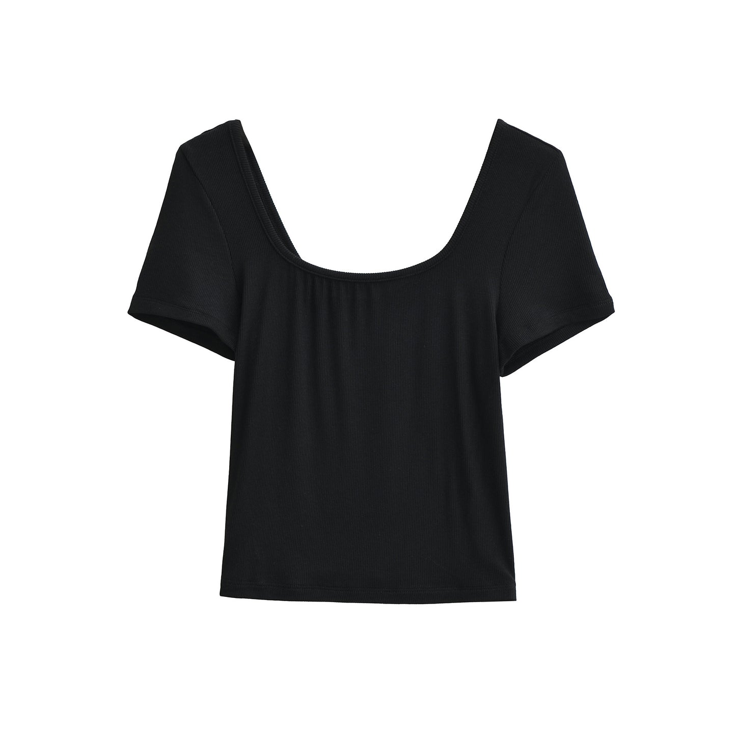 U-Neck Short Sleeve Top | Tajstylo