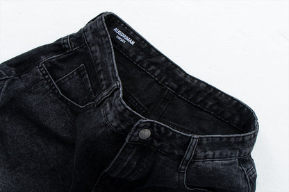 Retro Street Washed Three-Stripe Deconstructed Wide-Leg Jea | Tajstylo