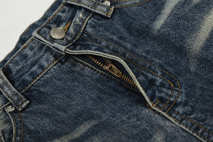 Casual Distressed Straight Leg Jeans | Tajstylo