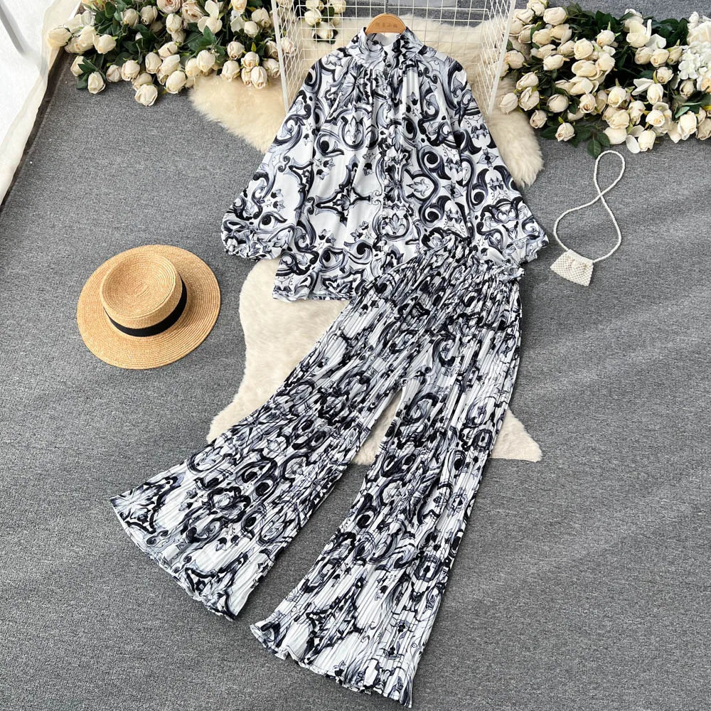 Chic Two Piece Set Top and Pants | Tajstylo