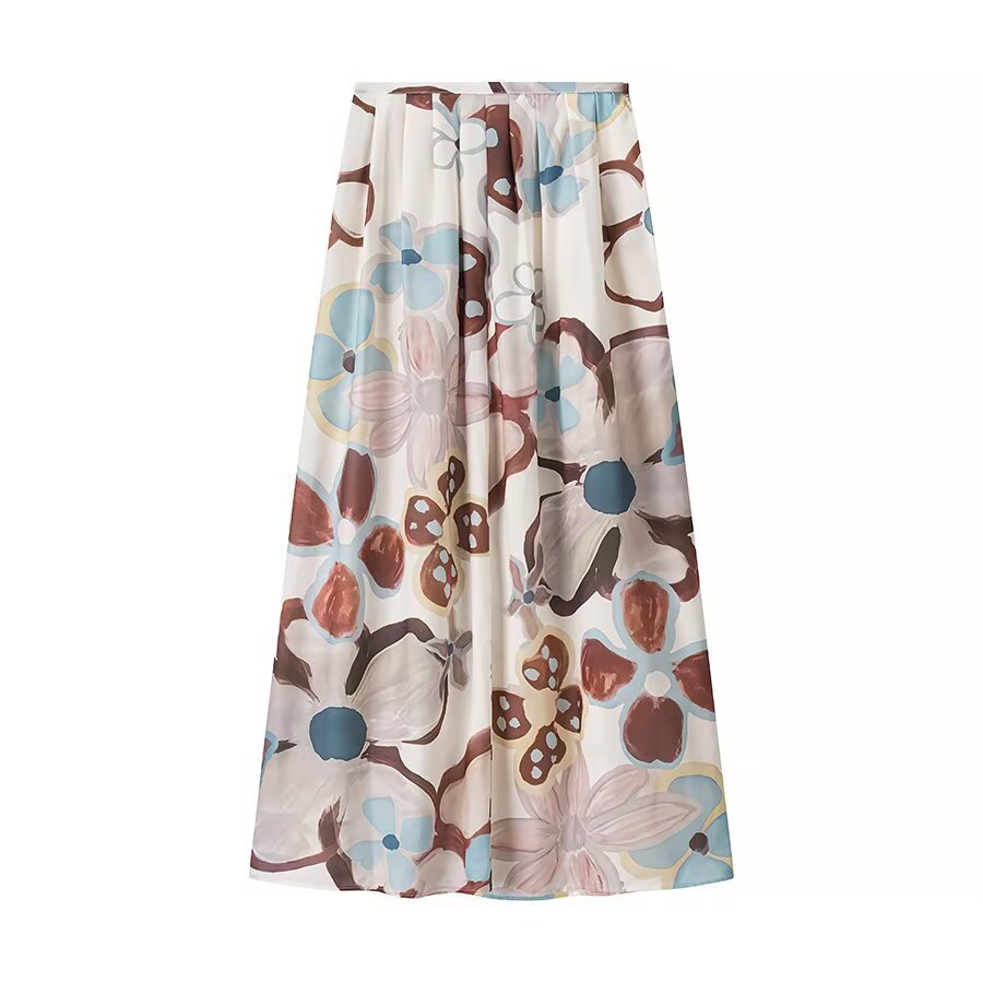 Retro Printed Long Sleeve Outfit | Tajstylo